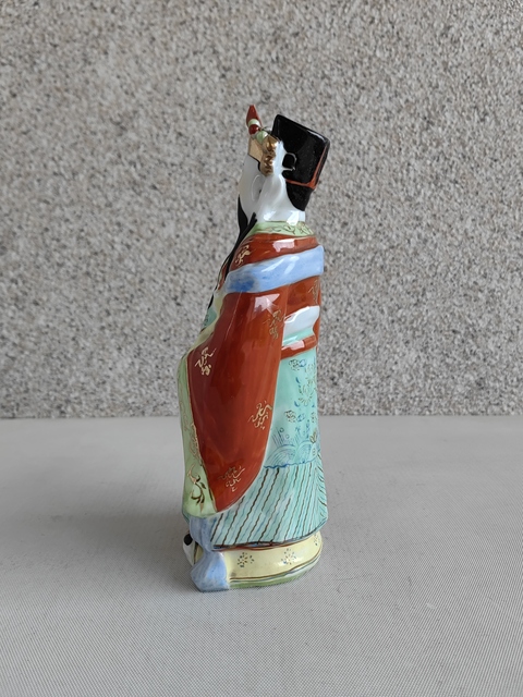 古玩陶瓷粉彩財(cái)神造像拍賣,當(dāng)前價(jià)格160元