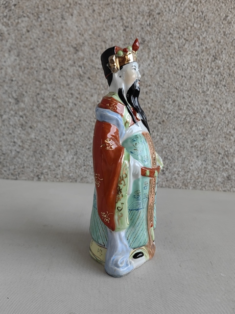 古玩陶瓷粉彩財(cái)神造像拍賣,當(dāng)前價(jià)格160元