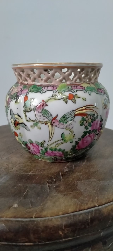 古玩陶瓷清康熙青花五彩描金花卉盤拍賣,當(dāng)前價(jià)格888元