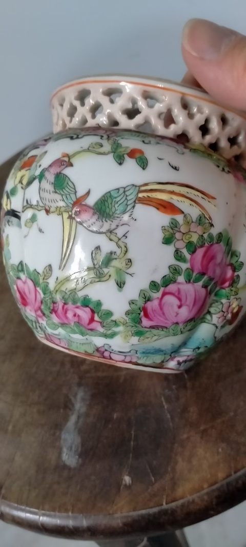 古玩陶瓷清康熙青花五彩描金花卉盤拍賣,當(dāng)前價(jià)格888元