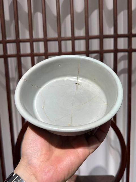 古玩陶瓷館藏級珍品南宋龍泉官窯天青色大直壁洗拍賣,當前價格98000元