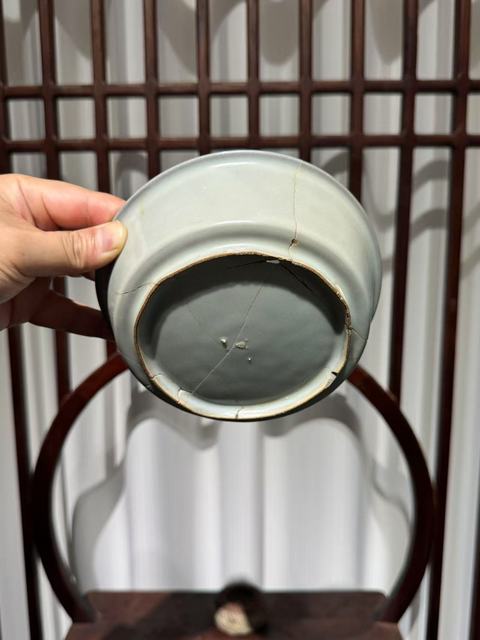 古玩陶瓷館藏級珍品南宋龍泉官窯天青色大直壁洗拍賣,當前價格98000元