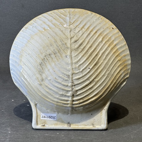 古玩陶瓷青花五彩貝殼盤真品鑒賞圖