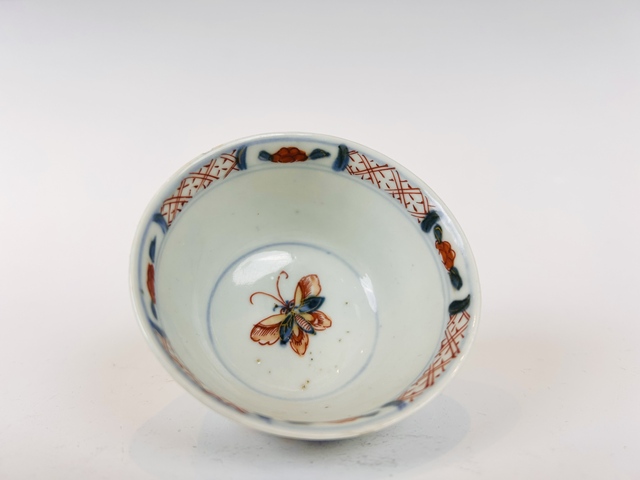 古玩陶瓷清康熙·青花蝴蝶雜寶描金杯真品鑒賞圖