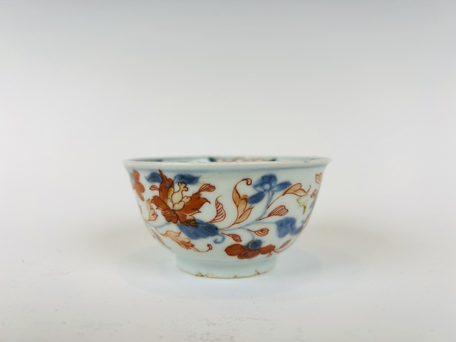古玩陶瓷清康熙·青花蝴蝶雜寶描金杯真品鑒賞圖