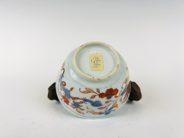 古玩陶瓷清康熙·青花蝴蝶雜寶描金杯真品鑒賞圖