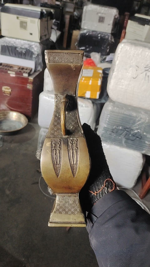 古玩銅器銅瓶真品鑒賞圖