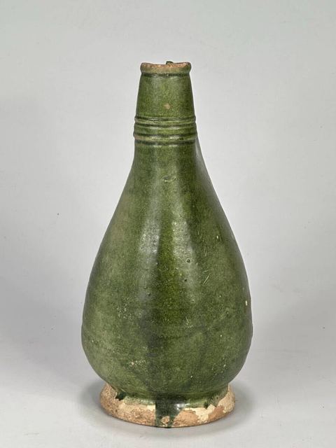 古玩陶瓷綠釉皮囊壺真品鑒賞圖