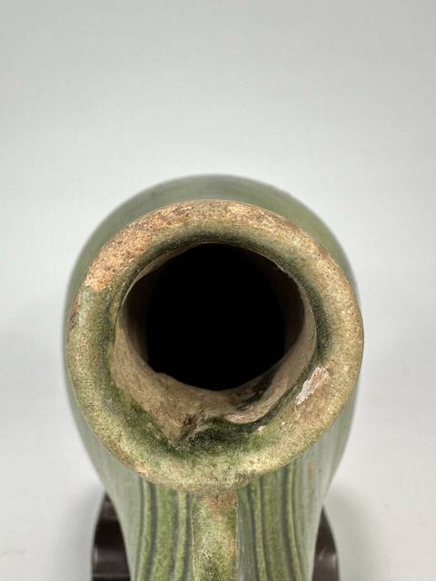 古玩陶瓷綠釉皮囊壺真品鑒賞圖