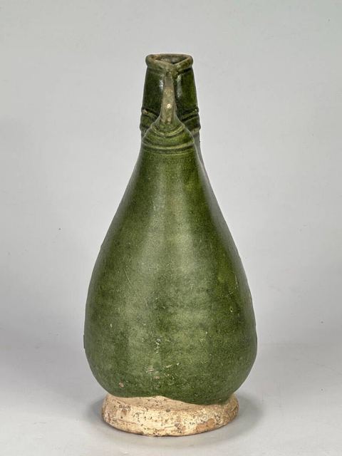 古玩陶瓷綠釉皮囊壺真品鑒賞圖