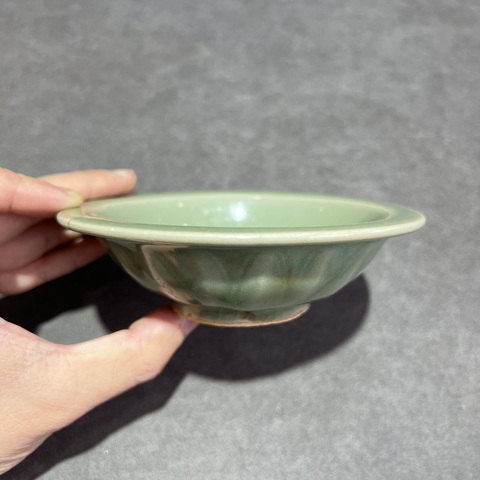 古玩陶瓷南宋龍泉窯雙魚洗真品鑒賞圖