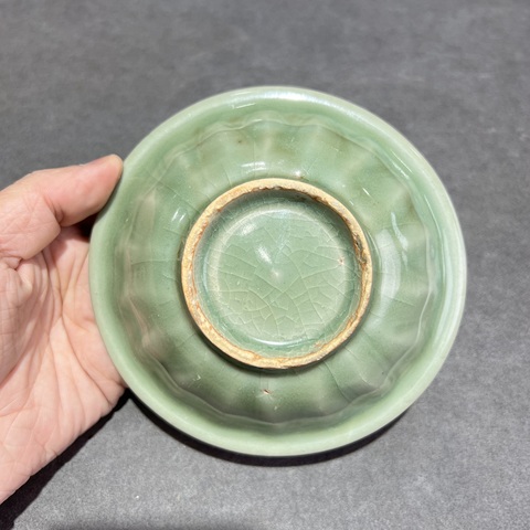 古玩陶瓷南宋龍泉窯雙魚洗真品鑒賞圖