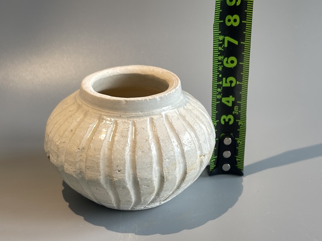 古玩陶瓷德化窯白釉瓜棱水盂拍賣,當前價格800元