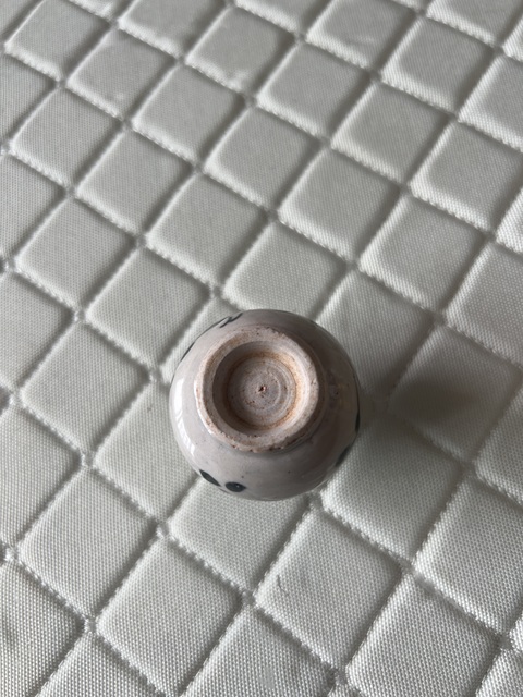 古玩陶瓷花卉紋醬口石榴尊真品鑒賞圖