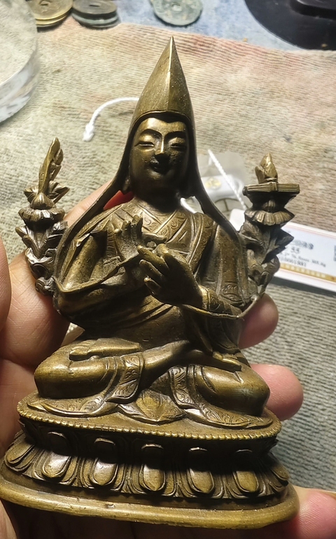 古玩銅器宗喀巴真品鑒賞圖