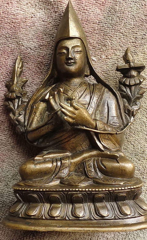 古玩銅器宗喀巴真品鑒賞圖