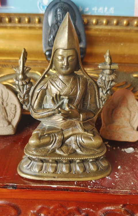 古玩銅器宗喀巴真品鑒賞圖