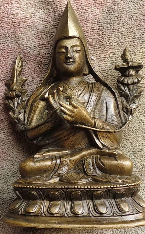 古玩銅器宗喀巴真品鑒賞圖