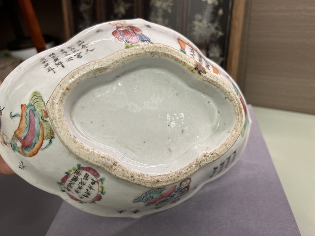 古玩陶瓷無雙譜貢盤真品鑒賞圖