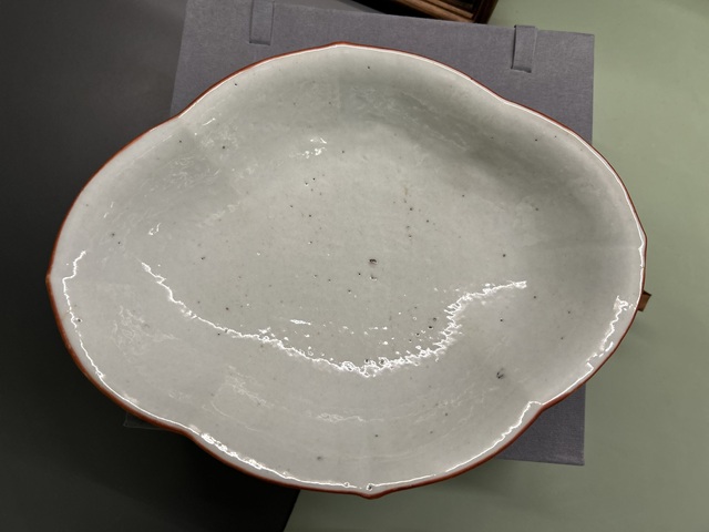 古玩陶瓷無雙譜貢盤真品鑒賞圖