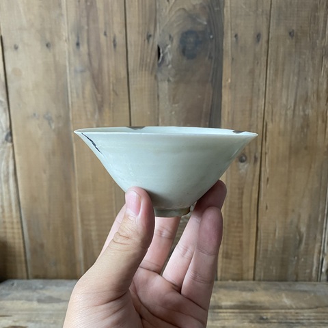 古玩陶瓷宋代·青白釉刻花紋盞真品鑒賞圖