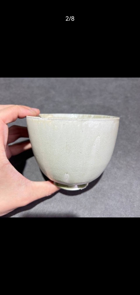 古玩陶瓷隋白釉杯真品鑒賞圖