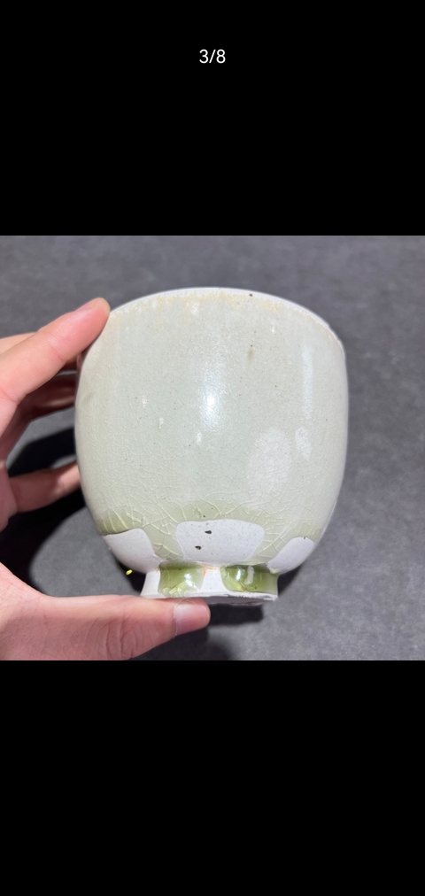 古玩陶瓷隋白釉杯真品鑒賞圖