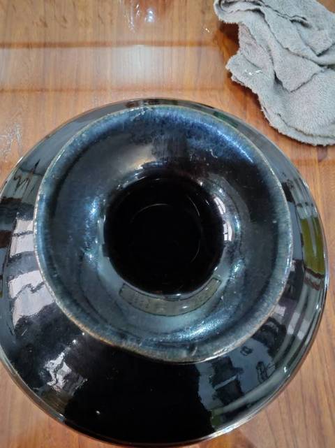 古玩陶瓷明清山西窯口黑釉嘟嚕瓶真品鑒賞圖