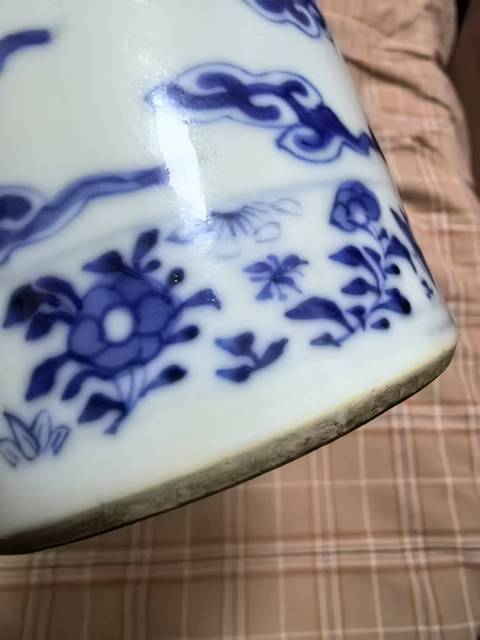 古玩陶瓷龍紋青花花觚真品鑒賞圖