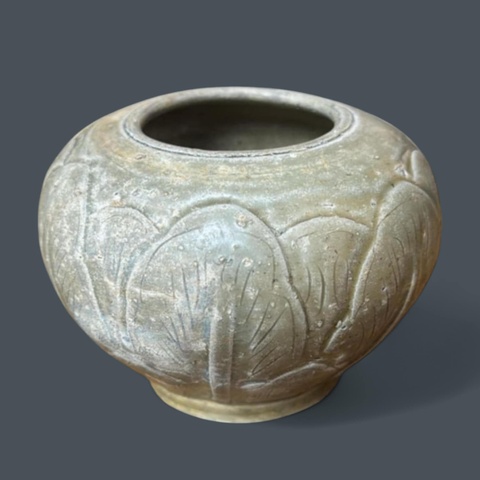 古玩陶瓷越窯刻花水盂真品鑒賞圖