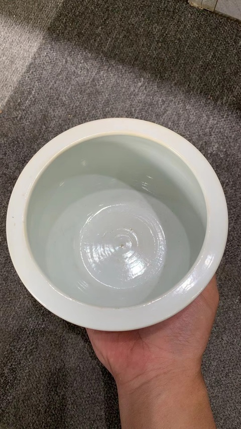 古玩陶瓷青花冰梅缸真品鑒賞圖