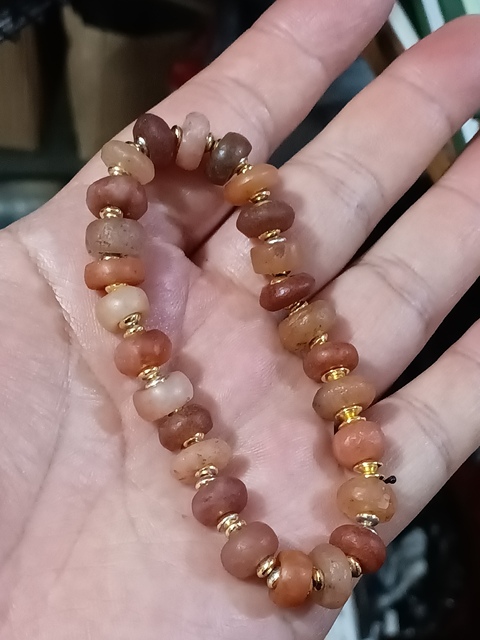 古玩玉器春秋戰國天然瑪瑙珠串拍賣,當前價格1800元
