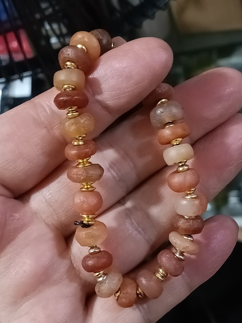 古玩玉器春秋戰國天然瑪瑙珠串拍賣,當前價格1800元