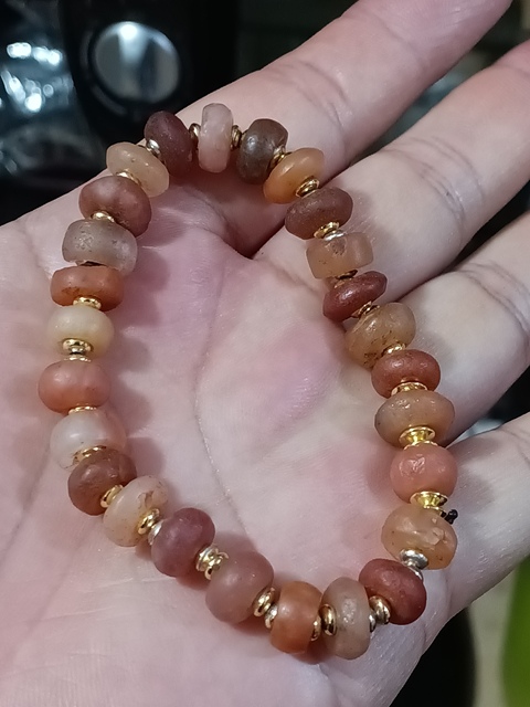 古玩玉器春秋戰國天然瑪瑙珠串拍賣,當前價格1800元