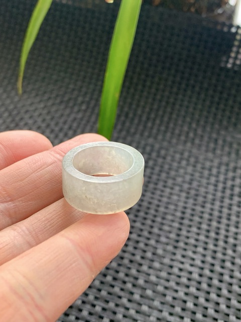 古玩玉器清代天然翡翠“指環”拍賣,當前價格3500元