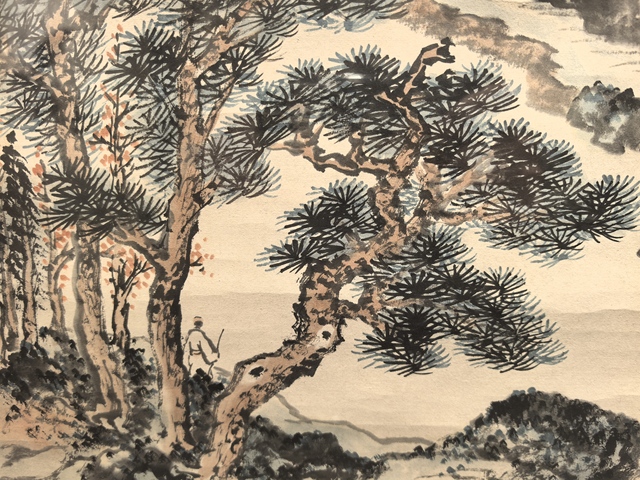 古玩字畫胡佩衡《曳林泳夕暉》真品鑒賞圖