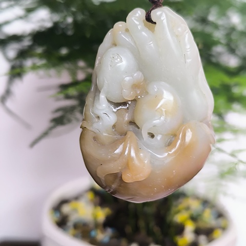 古玩玉器三多把件拍賣，當前價格6800元