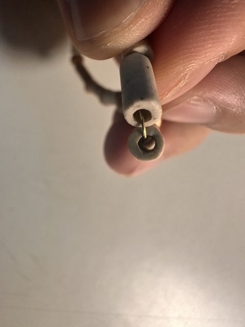 古玩玉器文化期地方料管珠拍賣,當前價格350元