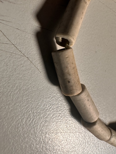 古玩玉器文化期地方料管珠拍賣,當前價格350元