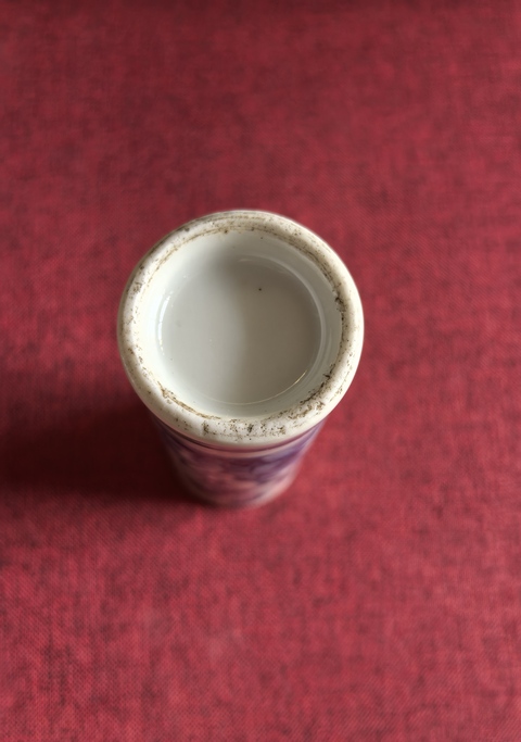 古玩陶瓷柳蔭駿馬圖香筒真品鑒賞圖