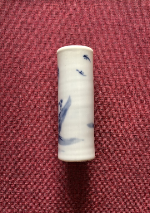 古玩陶瓷柳蔭駿馬圖香筒真品鑒賞圖