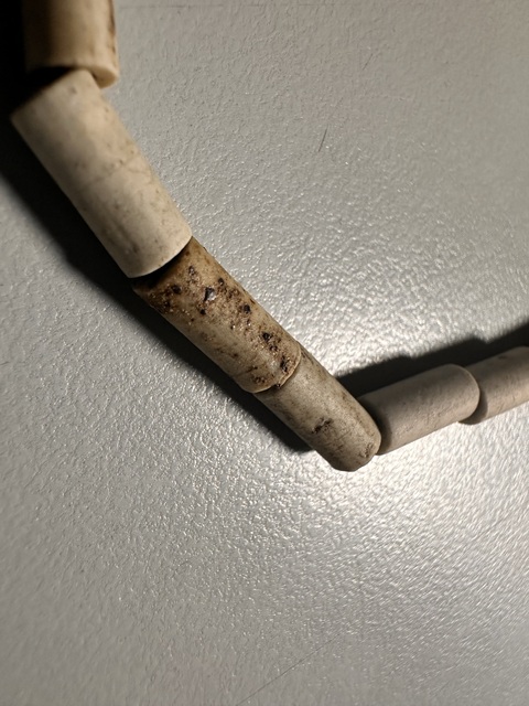 古玩玉器文化期地方玉珠管拍賣,當前價格350元