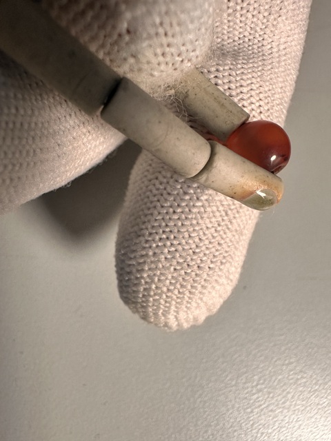 古玩玉器文化期地方玉珠管拍賣,當前價格350元