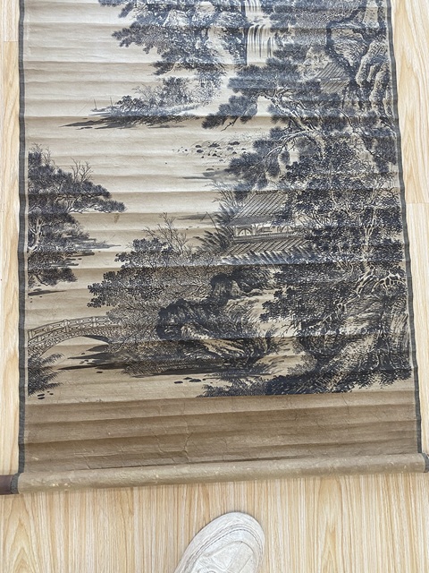 古玩字畫高翔款山水真品鑒賞圖