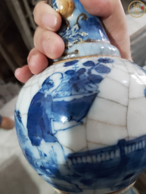 古玩陶瓷三色釉四愛圖瓶真品鑒賞圖