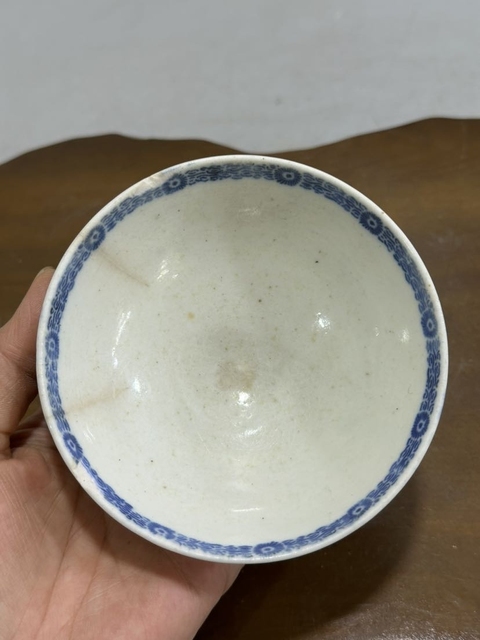 古玩陶瓷山水詩紋青花碗拍賣,當前價格199元
