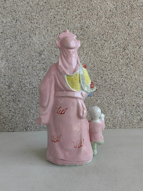 古玩陶瓷粉彩財神造像拍賣,當前價格298元