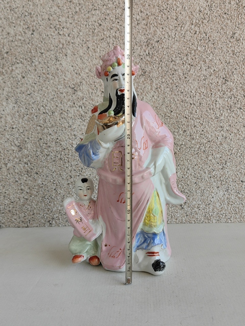 古玩陶瓷粉彩財神造像拍賣,當前價格298元