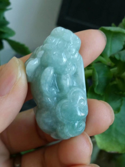 古玩玉器天然翡翠貔貅掛件拍賣,當前價格358元