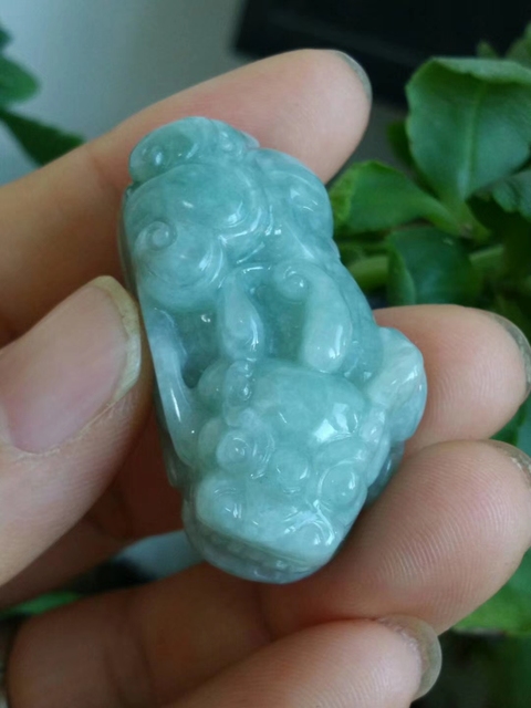 古玩玉器天然翡翠貔貅掛件拍賣,當前價格358元